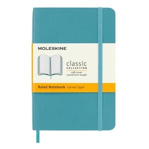 Moleskine Pocket-Size Notebook (3.5" x 5.5") Ruled/Lined, Reef Blue - NWT